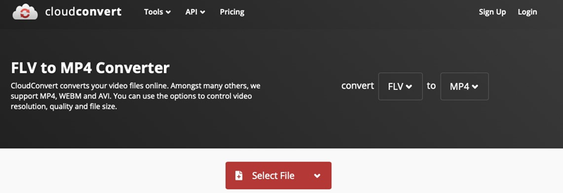 CloudConvert FLV zu MP4 Konverter