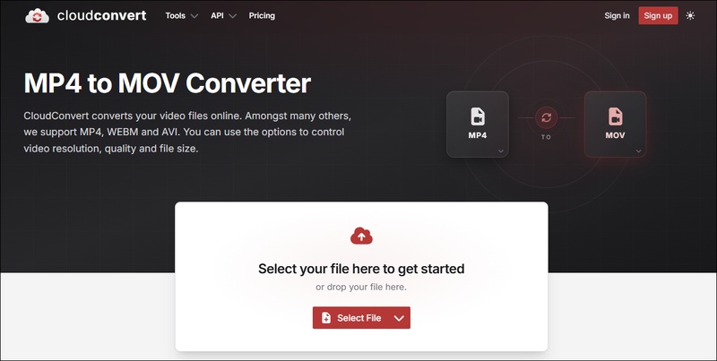 cloudconvert mp4 to mov converter