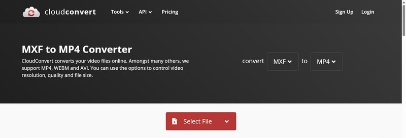 cloudconvert mxf to mp4 converter