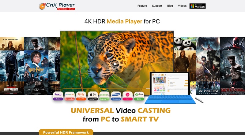cnx 4k hdr video player for pc