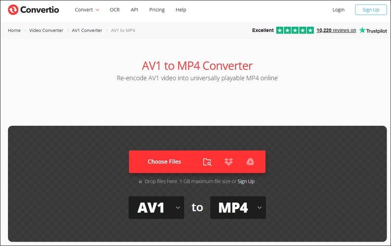 convertio av1 to mp4 converter
