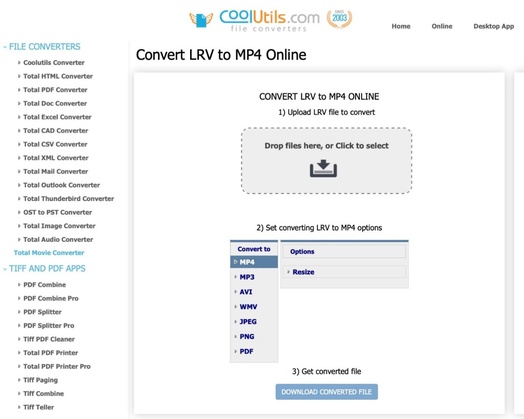 coolutils lrv to mp4 converter online free