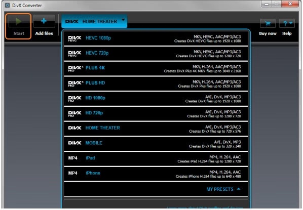 divx converter start conversion