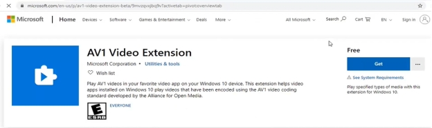 Téléchargez l’extension vidéo AV1