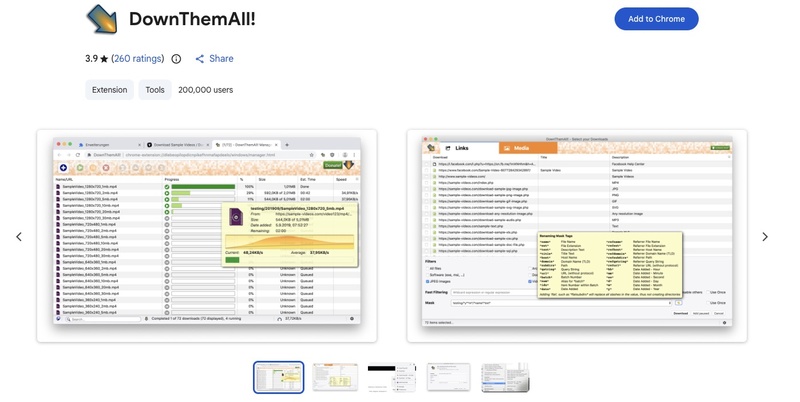 downthemall online source downloader