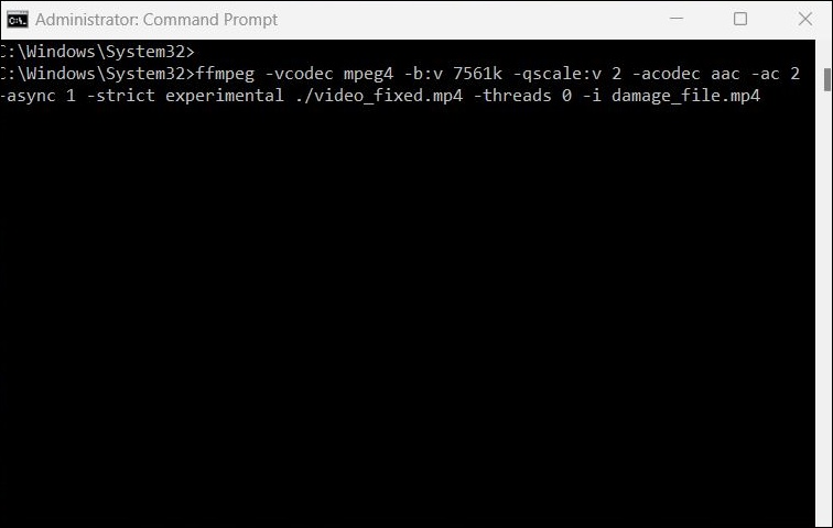 ffmpeg video repair