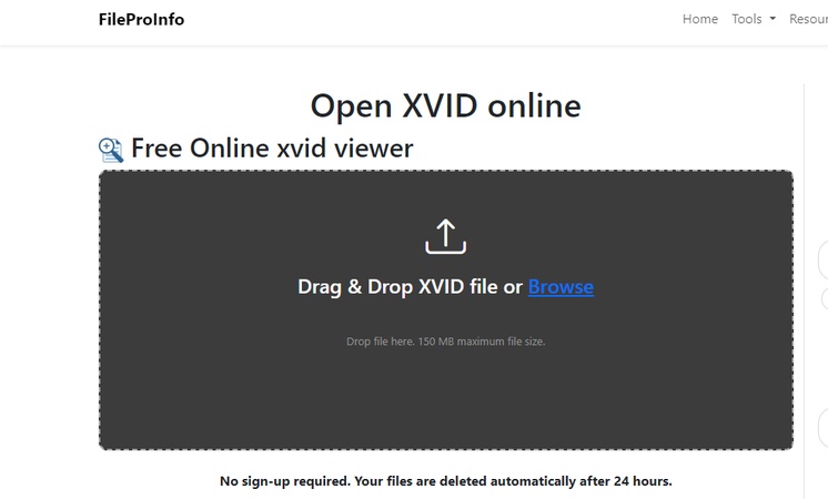fileproinfo free online xvid viewer