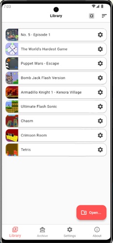 flasharch player play swf files