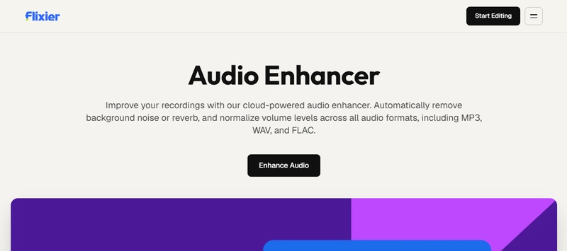 flixier audio enhancer