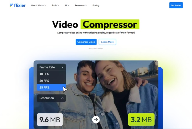 flixier mp4 video compressor
