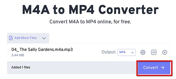 freeconvert convert m4a to mp4 online