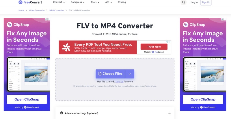 freeconvert flv to mp4 converter