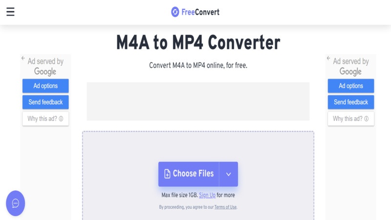 freeconvert m4a to mp4 converter