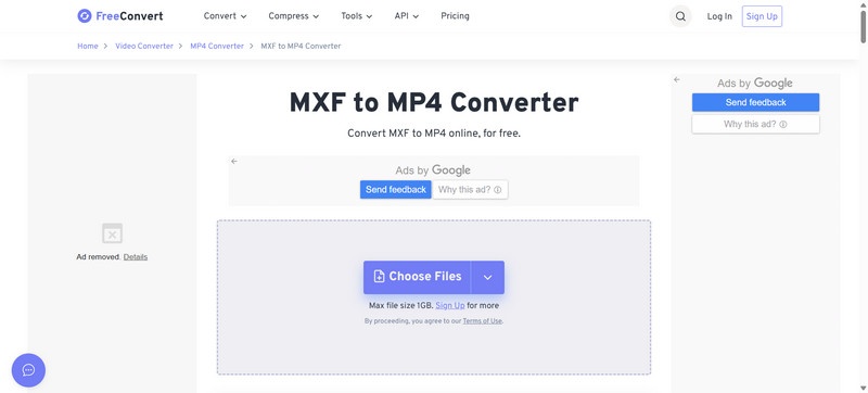 freeconvert mxf to mp4 converter