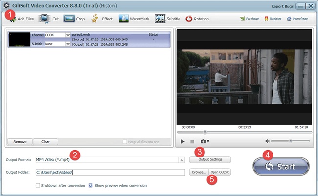 gilisoft convert swf to mp4