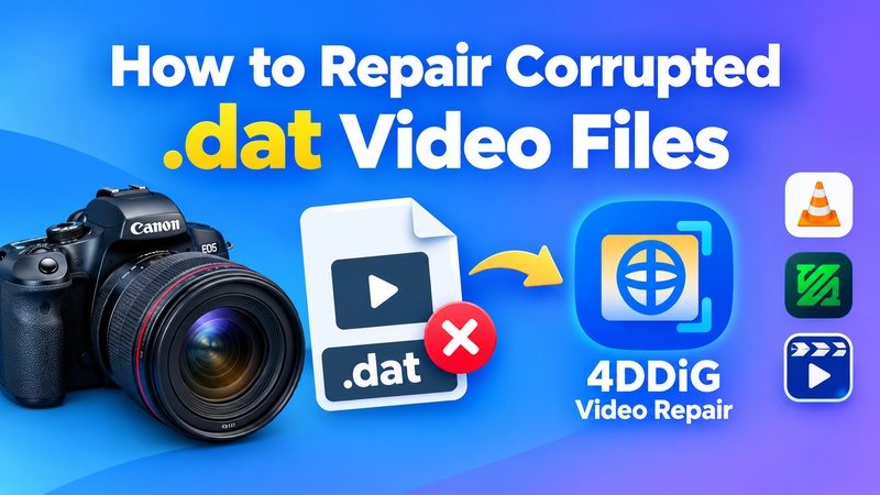 how to repair dat video file