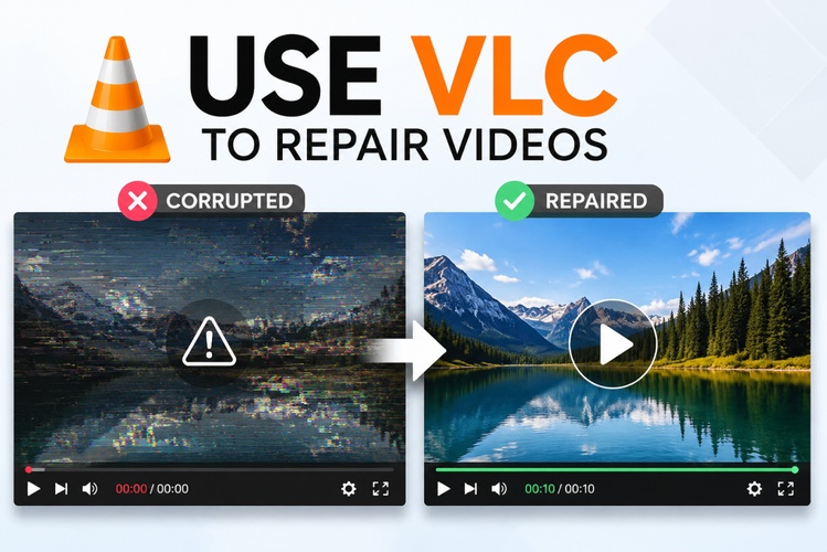 how to use vlc to repair video