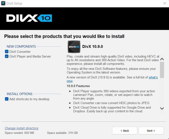 install divx player software
