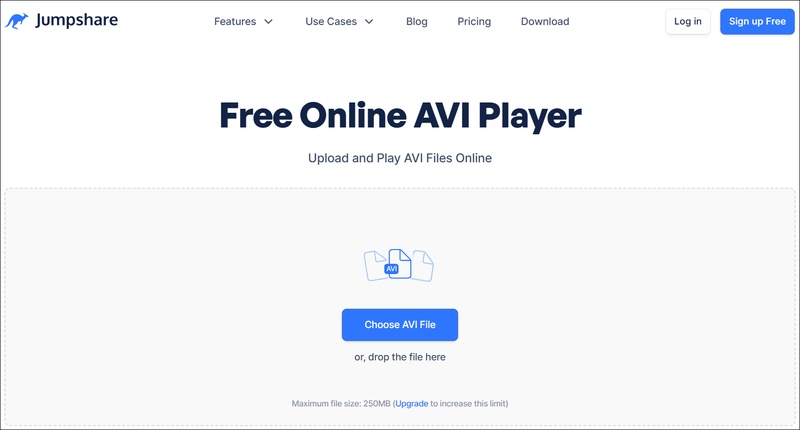 jumpshare free online avi player