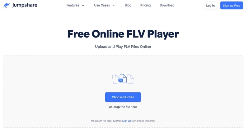 Jumpshare Free Online FLV Player