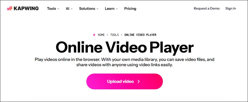 kapwing online video player