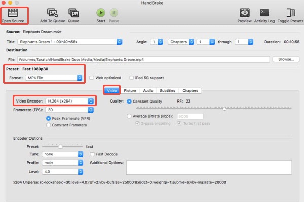 mac handbrake convert mp4 for smooth playback