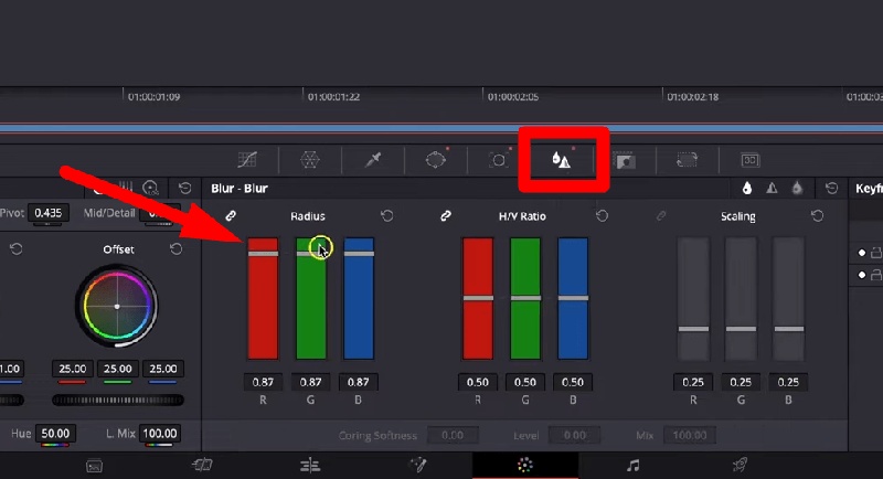 make footage sharpen in davinci resolve