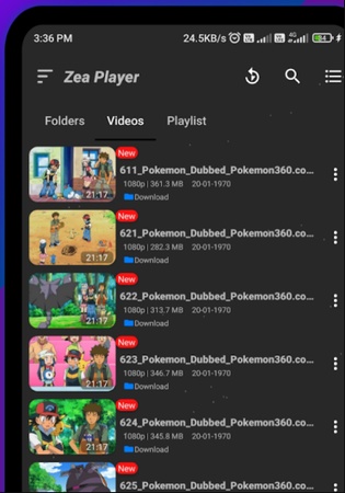 mVid Player für Mobilgeräte