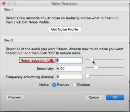audácia de redição de ruído