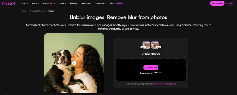 picsart photo blur remover