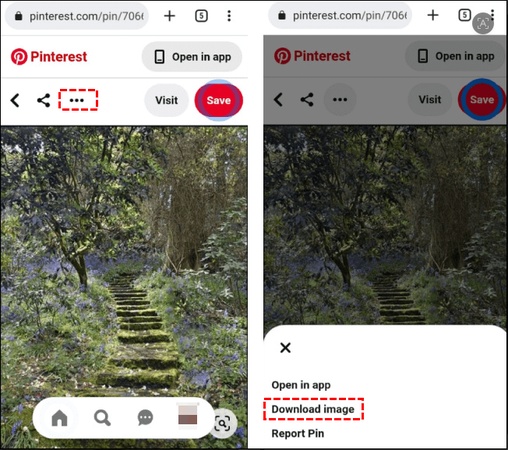 pinterest download images mobile