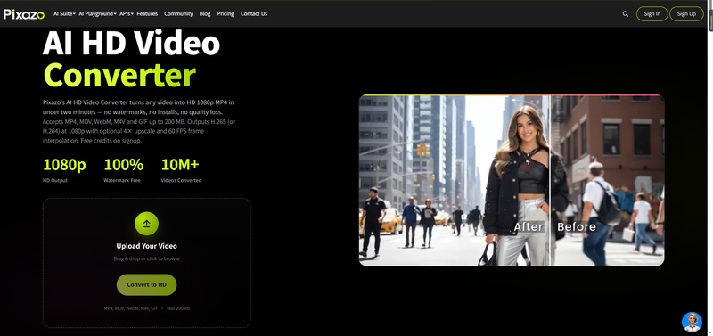 pixazo ai hd video converter