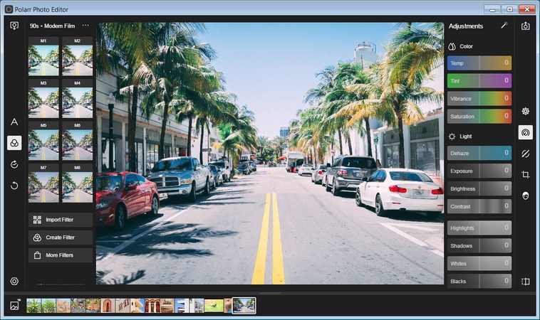 interface de Polarr