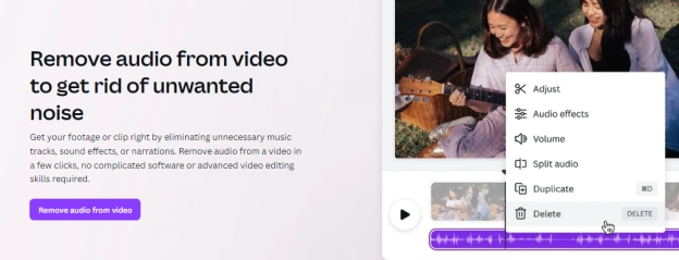 remover áudio de um vídeo