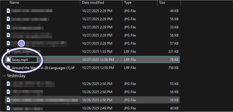 rename lrf to mp4