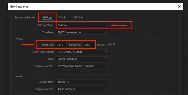 convertisseur 1080p en 4K avec Adobe Premiere Pro-3