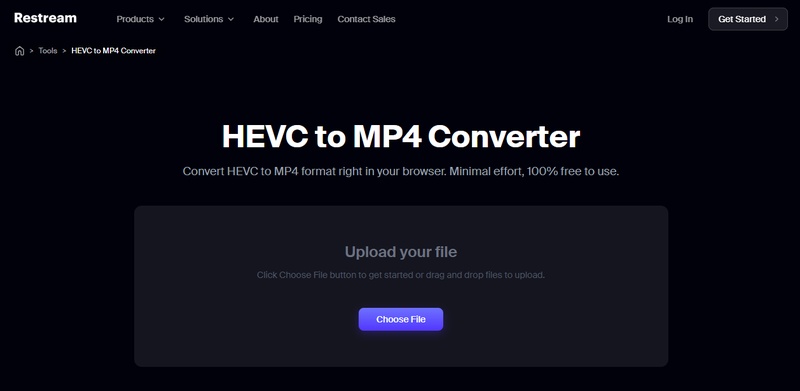restream hevc to mp4 converter online