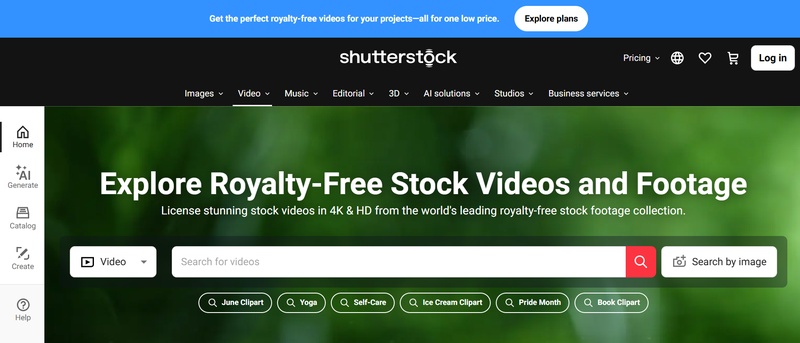 shutterstock video footage site