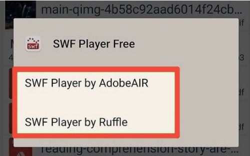 swf player choose plugin