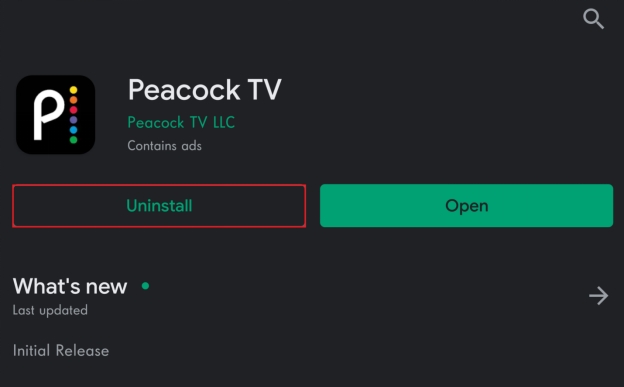 uninstall peacock tv