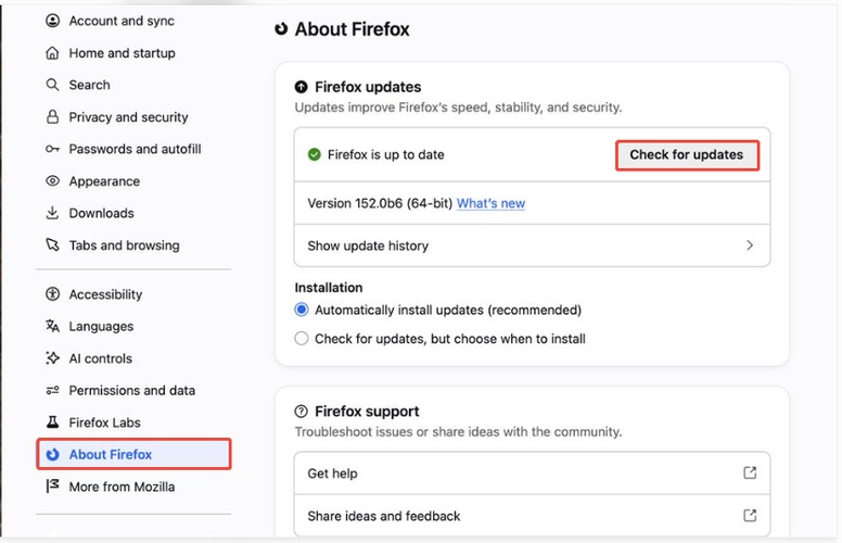update firefox to fix downloadhelper not working