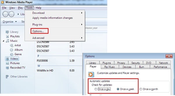 mettre à jour le codec OGV pour Windows Media Player