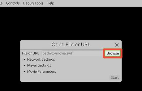 upload swf files to ruffle