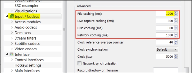 increase video file caching to fix vlc choopy playback