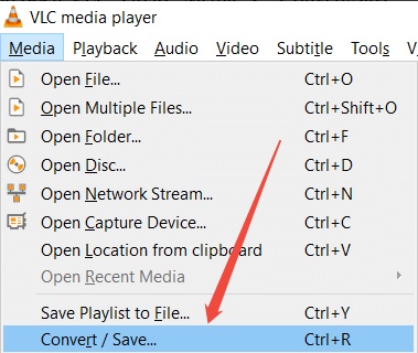 vlc convert save button