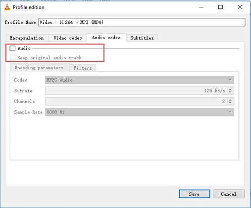 vlc keep original video track