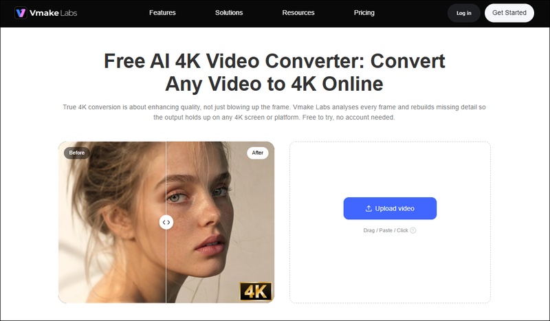 vmake labs free ai 4k video converter online