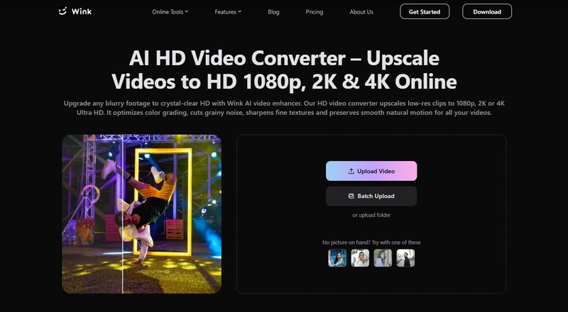 wink ai hd video converter online