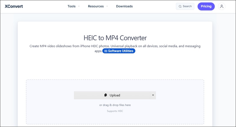 xconvert heic to mp4 converter