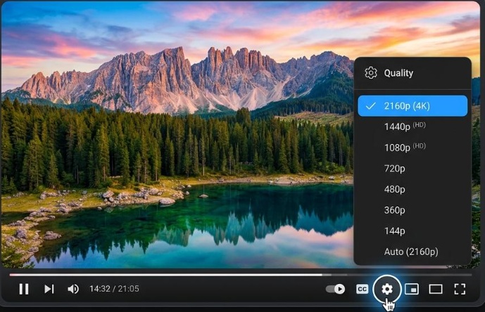 youtube change video quality desktop
